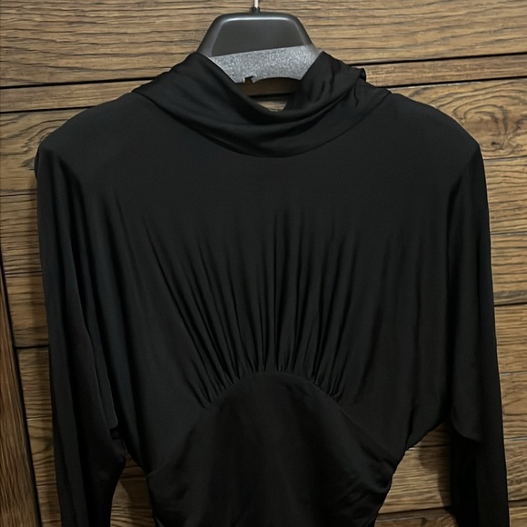 New Yves Saint Laurent Draped Jersey High Neck Open Back Top Size M - Picture 4 of 11